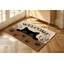 Tapis noir en velours antidérapant à motif de pattes, chaton noir-1359324967