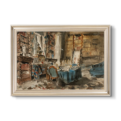 Cabinet de Flaubert à Croisset, 1874 - Georges-Antoine Rochegrosse - Toile encadrée sur mesure