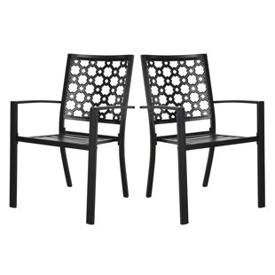 Rybolt Premium All-Weather Wicker Outdoor Stacking Dining Armchair (Set of 2)
