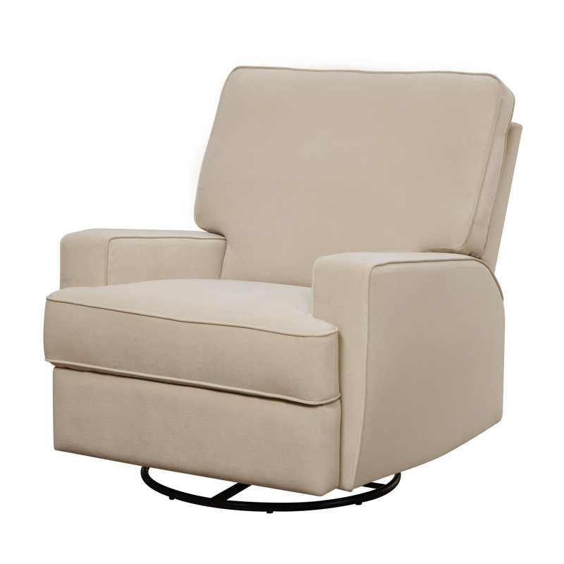 Gutshall Swivel Reclining Glider, Beige