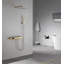 Ensemble de mélangeur de douche en laiton, pluie carrée 8-10 po et à main, or brossé-118708353