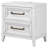 Avril Distressed White 2-Drawer Nightstand Bedside Table