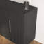 Buffet noir moderne avec tablettes réglables