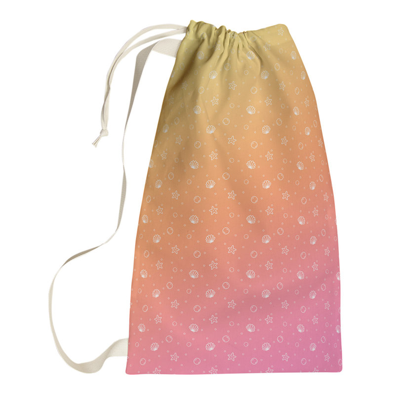 Leffel Fabric Laundry Bag with Handles, Small ( 64" H x 20" W x 1.5" D), Orange