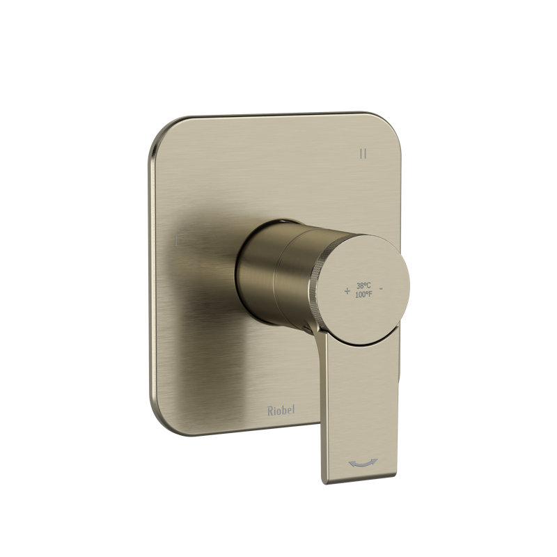 Garniture thermo-équilibrée 1/2 "avec 3 fonctions Fresk, Nickel brossé