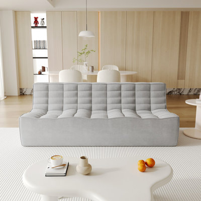 Canapé Nedek rembourré en tissu chenille moderne, aucun assemblage requis