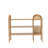 Ellington 3-Shelf Ash Wood Body Console Bookcase with Rattan Inlay