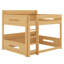 Cadre de lit superposé contemporain avec tablettes de rangement et ports USB-128979129