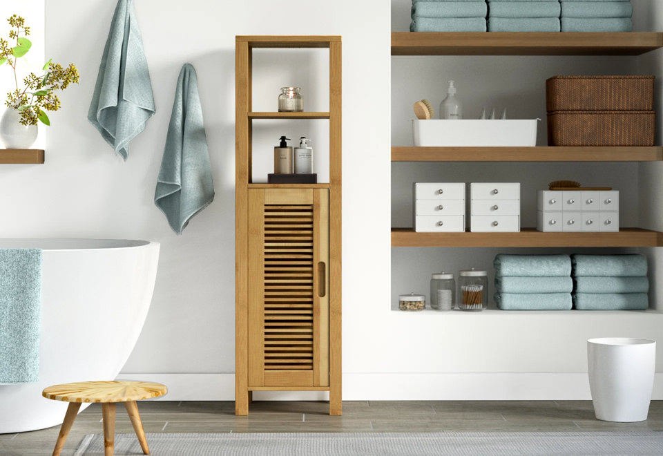 Bamboo Bathroom Storage