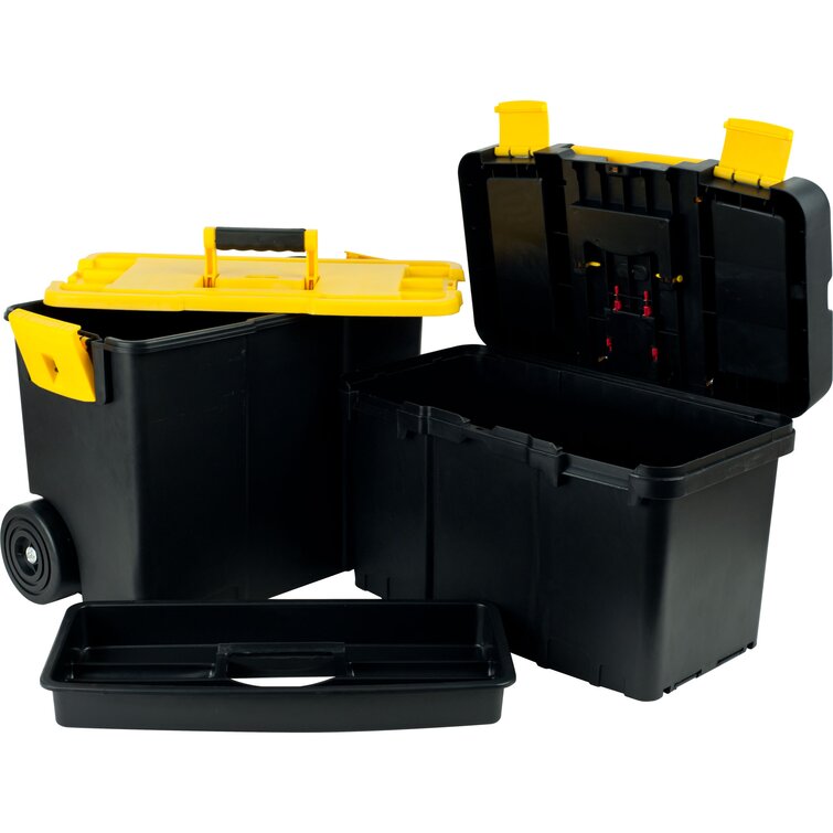 Stalwart Portable Tool Box with Wheels - Stackable Chest with Comfort  Handles - Tough Latches & Reviews - Wayfair Canada