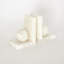Alabaster Ball Non-skid Bookends