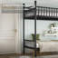 Lit superposé en métal avec barrières de sécurité incurvées, 2 lits simples XL superposés, noir-1499896458-1499896457
