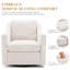 Fauteuil pivotant rembourré avec coussin de dossier large et large Bronnen-1590351809