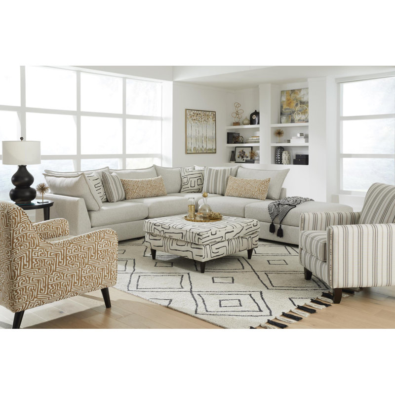 Wilclay Durango Pewter Ottoman