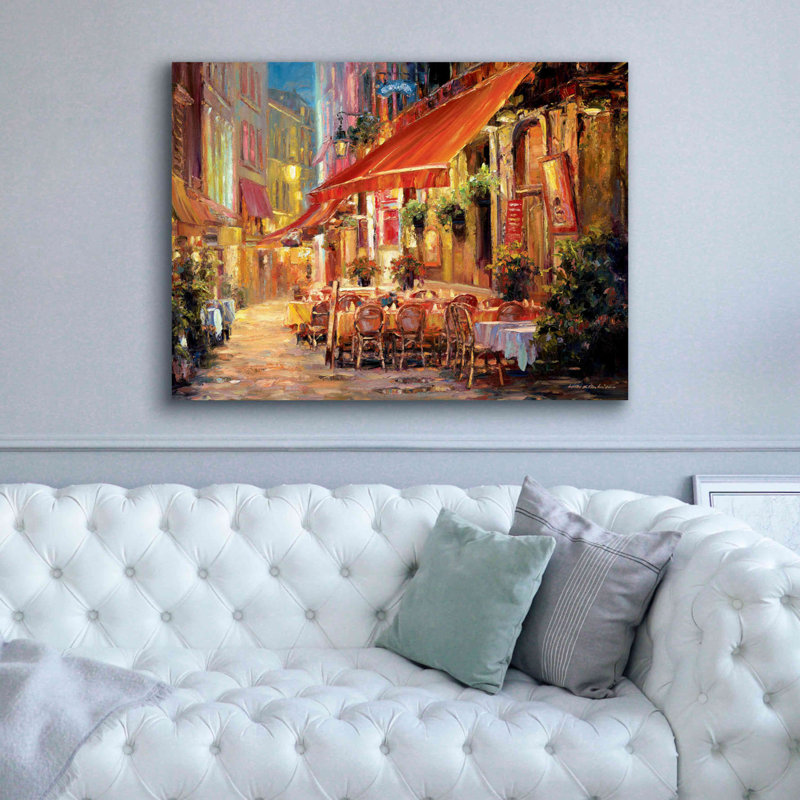 «Café in Light» par Haixia Liu, art mural sur toile, H 40 po x l 54 po x P 1,5 po