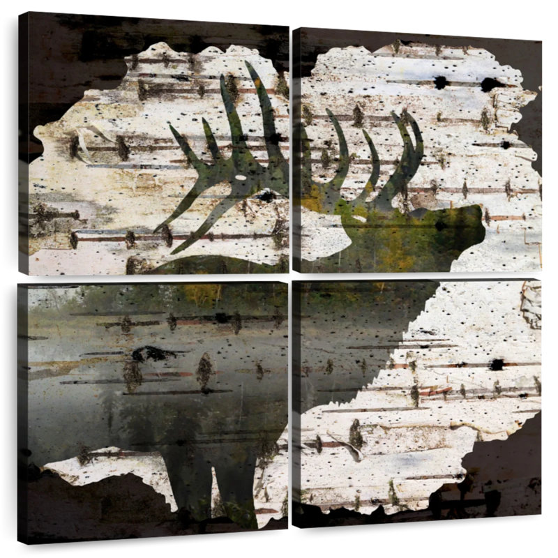 Brampt Birch Forest Deer, 50" H x 50" W