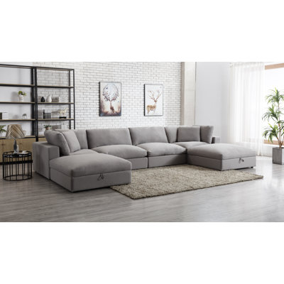 Albirta Upholstered Sectional Reversible