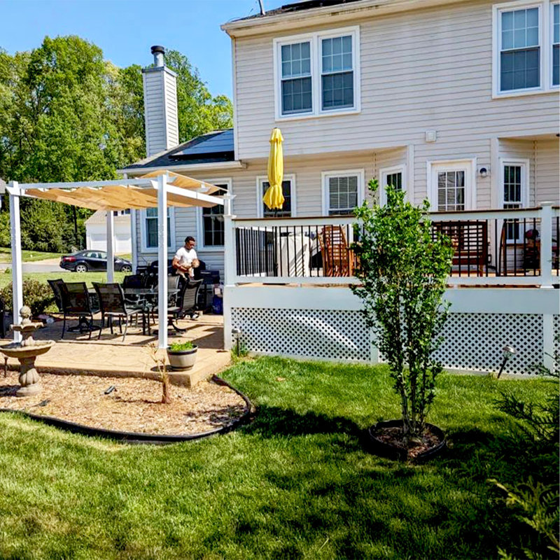 3m x 3m Aluminium Pergola, Khaki