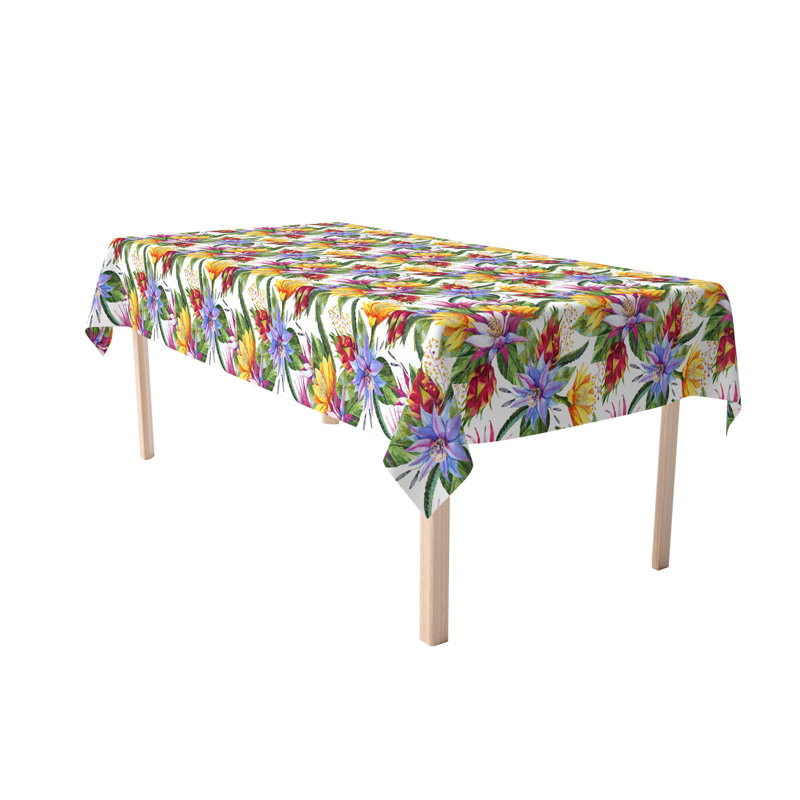 Rectangular Tablecloth, 100% Cotton, Floral 191, 84" x 60"