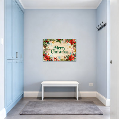 Motif de Noël avec des fleurs et des décorations