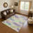 Premium Machine Washable Mehara AMF1696 Stripes Rug-801053704