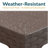 Broshous Outdoor Contemporary Plastic Square End Table - Brown-106167397