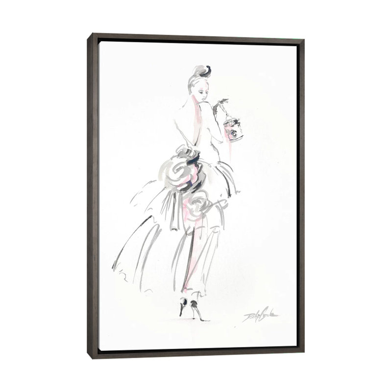 Reproduction d’art, "A floral Affair" par Debi coules, H 26 po x l 18 po x 1,5 po, Toile encadrée de bois rustique foncé