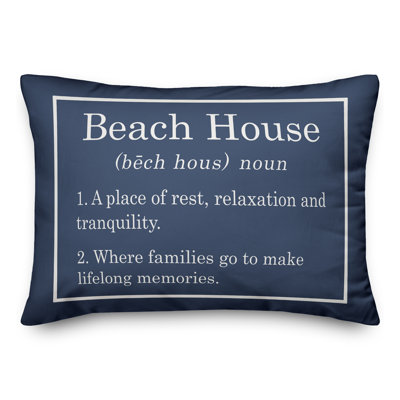  Housse et insert de coussin rectangulaire Beach House