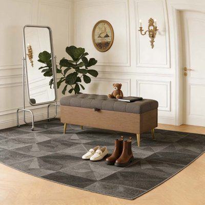 Storage Ottoman Bench Upholstered Bedroom Bench Entryway Storage Ottoman Tufted Ottoman Bench
