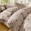 Ensemble d'édredon brun avec grille de café Love Heart-116150739-122511806