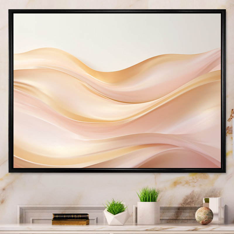 Christola - art mural abstrait sur toile, H 16 po x l 32 po x P 1 po, Cadre flottant noir
