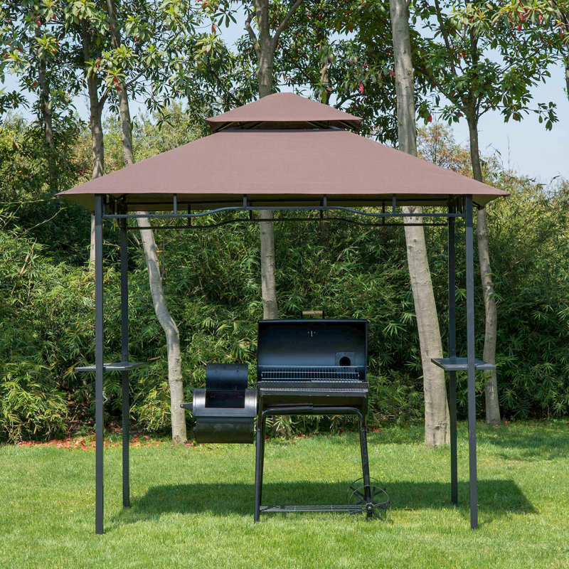 Abri de barbecue avec double toit, auvent extérieur pour barbecue