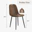 Chaise de salle à manger ergonomique rembourrée avec pieds en métal, ensemble de 6-834591110