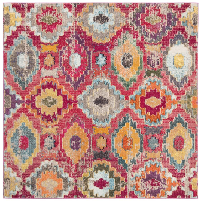 Martucci Geometric Area Rug, Square 201 cm