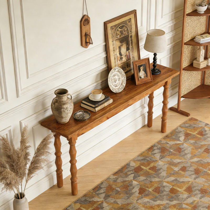 Wooden Console Table Sofa Table Behind Couch