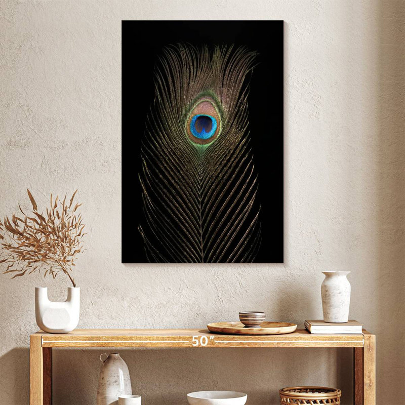 Brampt Posh Peacock Feather, 39" H x 26" W