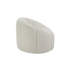 Fauteuil en sherpa blanc Osmash avec pivot