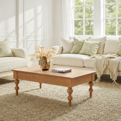 Table basse à plateau relevable rectangulaire en bois massif l 52 po Jeremie