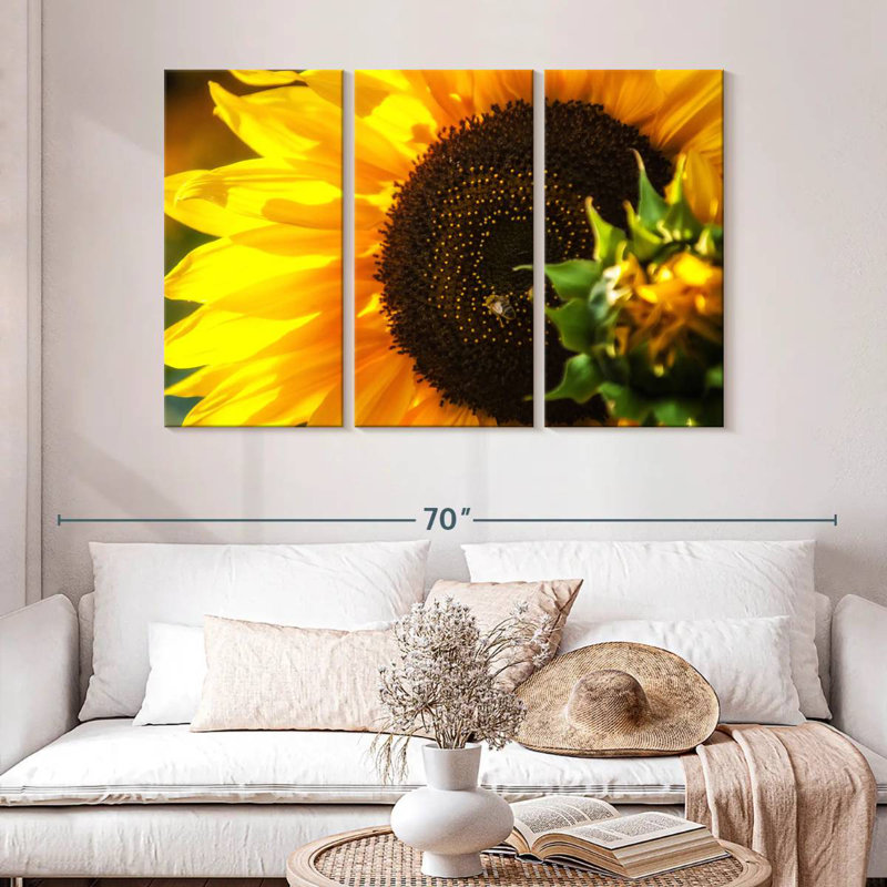 Harnek magnifique tournesol, H 32 po x l 50 po