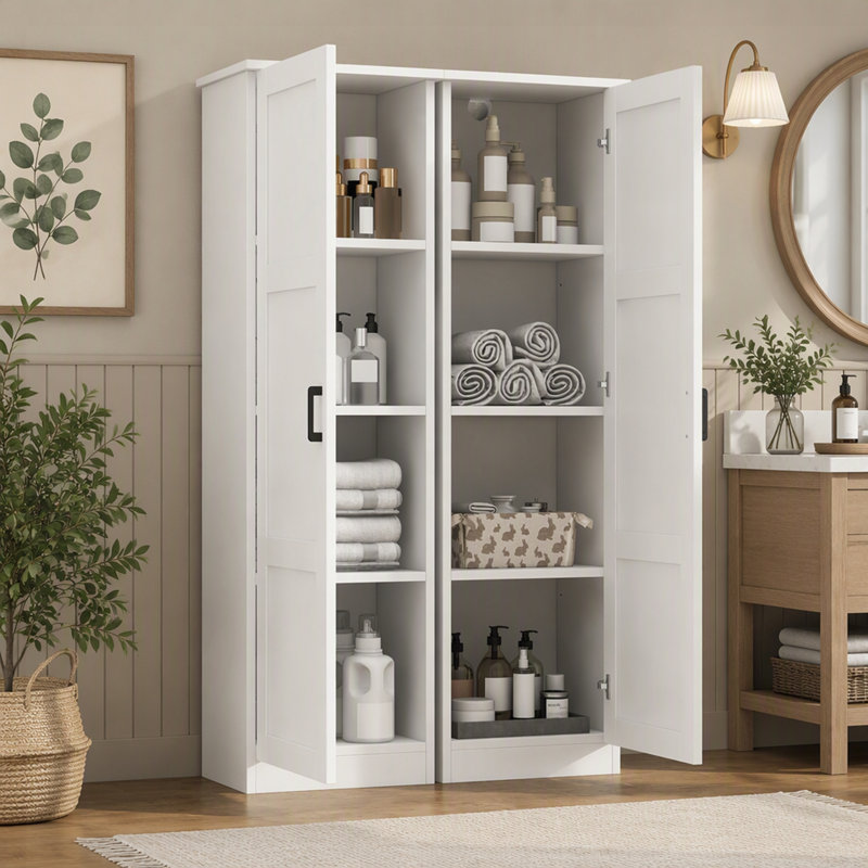 (Deux armoires combinées) Armoire de rangement avec deux portes