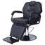 Fauteuil de coiffeur hydraulique tout usage pour salon de coiffure et barbier, similicuir noir