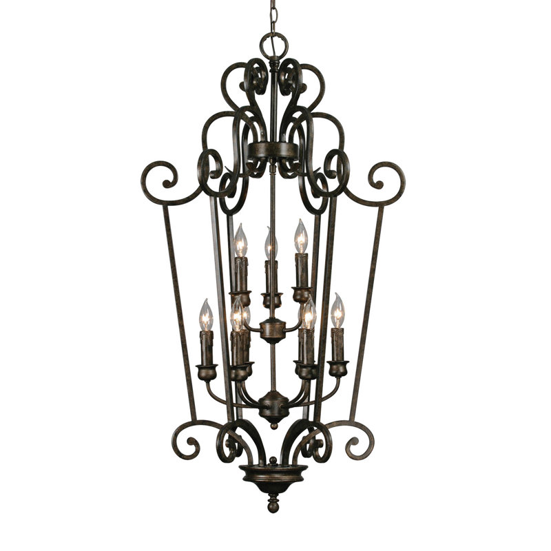 Luminaire suspendu unique à 9 lumières Anaeli