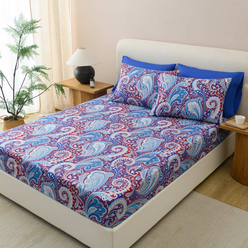 Ensemble de draps Hotel 5ème Ave Bellagio, Navy Medallion, Full