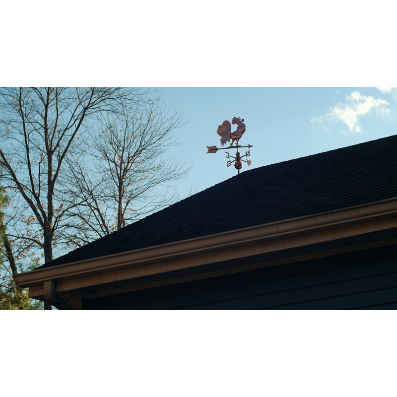 39'' H Metal Animals Weathervane, Polished Copper
