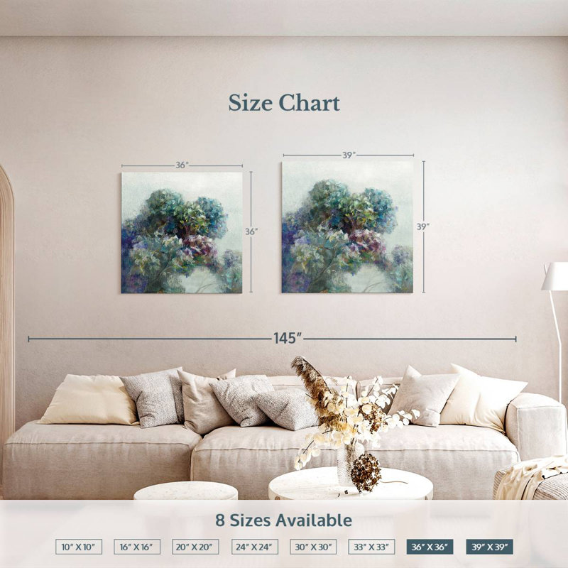 Abstract Hydrangea, 39" H x 39" W