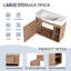 Meuble-lavabo mural 28 po avec lavabo en céramique blanche et porte à fermeture en douceur, emballage KD