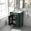 Meuble-lavabo 24 po avec 2 portes et tiroir escamotable, armoire de rangement de salle de bain avec lavabo, portes à fermeture en douceur avec organisateurs-187344260