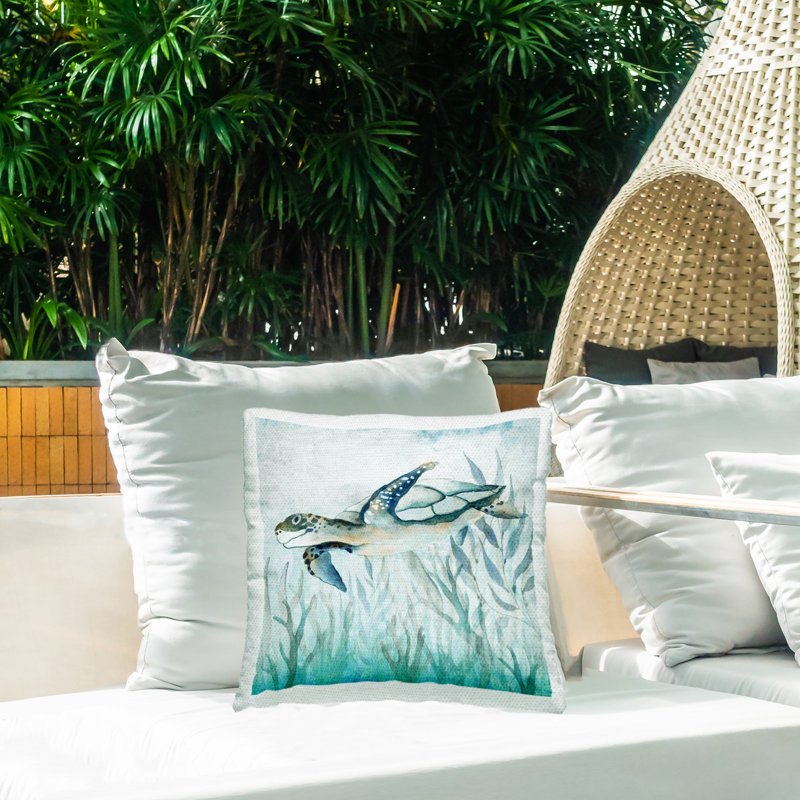 Floral Outdoor Throw Pillow