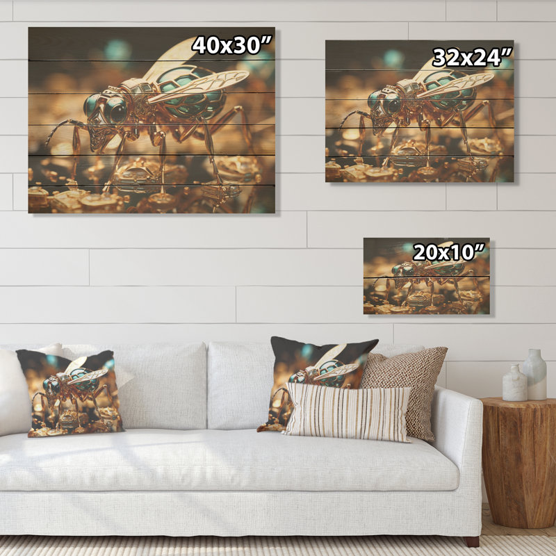 Art mural Gilded Expedition Gold Ant - Ant, H 10 po x l 20 po
