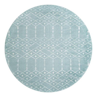 Sierra Geometric Aqua Area Rug